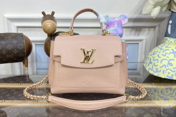 Replica Louis Vuitton M21088 LV Lockme Ever Mini handbag in Pink Grained calf leather