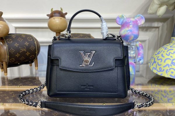 Replica Louis Vuitton M20997 LV Lockme Ever Mini handbag in Black Grained calf leather