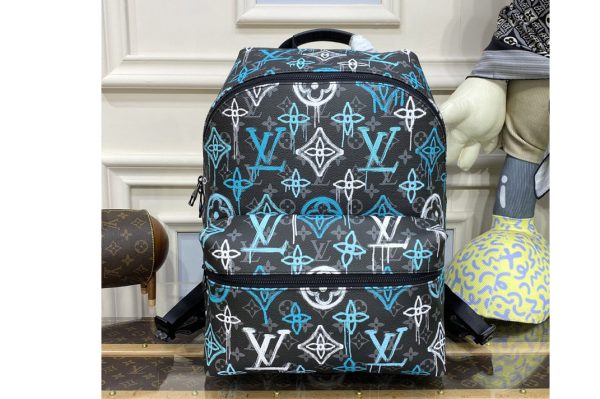 Replica Louis Vuitton M21395 LV Discovery Backpack in LV Graffiti Green Monogram coated canvas