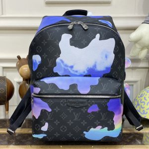 Replica Louis Vuitton M21429 LV Discovery backpack in Sunrise Monogram Eclipse coated canvas