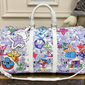 Replica Louis Vuitton M21863 LV Keepall Bandouliere 50 Bag in Multicolor Monogram Comics coated canvas