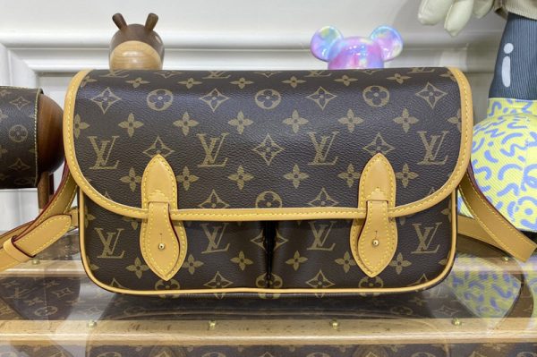 Replica Louis Vuitton M42247 LV Gibeciere MM Shoulder Bag in Monogram Canvas