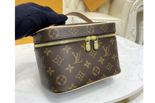 Replica Louis Vuitton M44936 LV Nice Nano vanity case in Monogram coated canvas