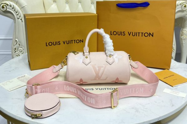 Replica Louis Vuitton M46031 LV Papillon BB bag in Pink Monogram Empreinte leather