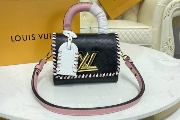 Replica Louis Vuitton M57537 LV Twist PM Bag in Black Epi Leather