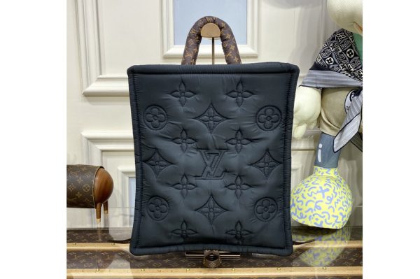 Replica Louis Vuitton M58981 LV Pillow Backpack Bag in Black Nylon