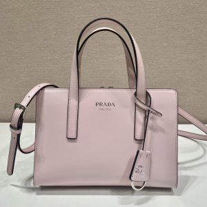 Replica Prada 1BA357 Prada Re-Edition 1995 brushed-leather mini handbag in Pink Leather