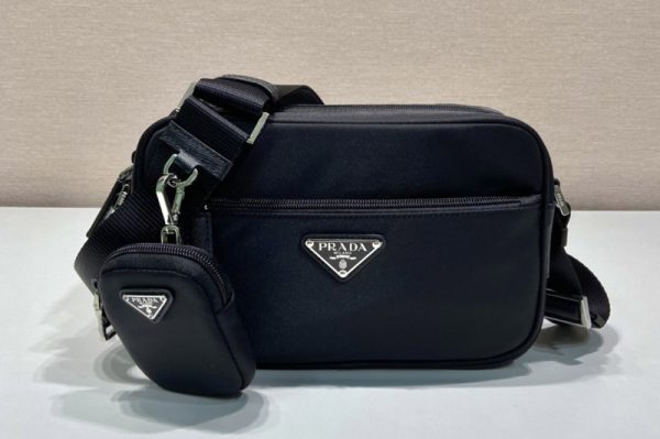 Replica Prada 1BC167 Re-Nylon shoulder bag in Black Nylon