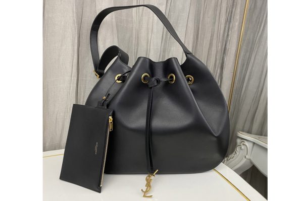 Replica Saint Laurent 697918 YSL PARIS VII MEDIUM HOBO BAG IN Black LEATHER