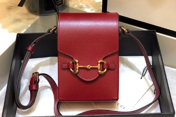 Replica Gucci 625615 Gucci Horsebit 1955 mini bag in Red leather