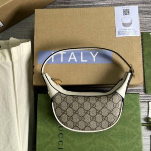 Replica Gucci 658551 Ophidia jumbo GG mini bag in Beige and White GG Supreme canvas