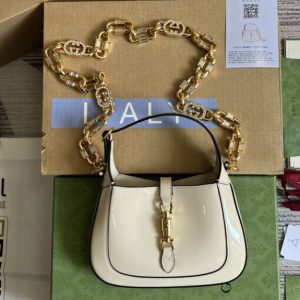 Replica Gucci 699651 Jackie 1961 mini shoulder bag in White patent leather