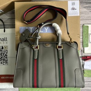 Replica Gucci 715666 Bauletto Tote bag in Grey Leather