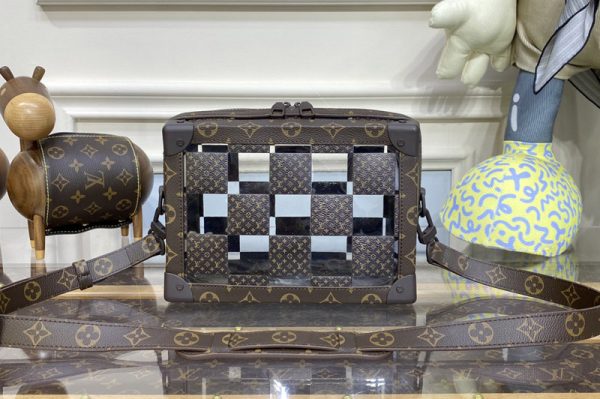 Replica Louis Vuitton M20871 LV soft trunk Bag in Monogram Chess coated canvas and PVC