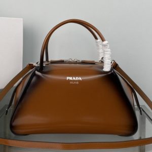 Replica Prada 1BA365 Medium brushed leather Prada Supernova handbag in Brown Leagther