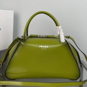 Replica Prada 1BA365 Medium brushed leather Prada Supernova handbag in Green Leagther