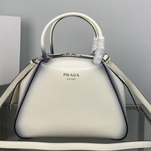 Replica Prada 1BA366 Small brushed leather Prada Supernova handbag in White Leagther