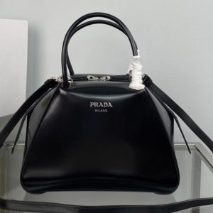 Replica Prada 1BA366 Small brushed leather Prada Supernova handbag in Black Leagther