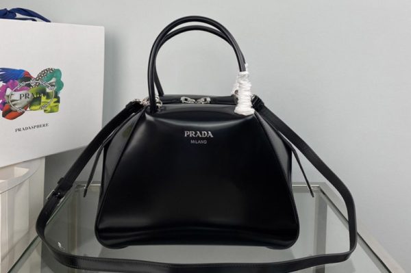 Replica Prada 1BA366 Small brushed leather Prada Supernova handbag in Black Leagther