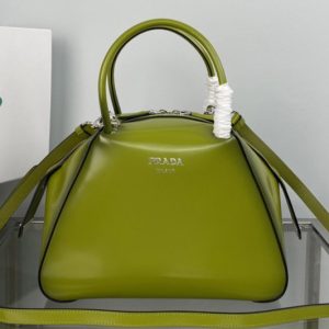 Replica Prada 1BA366 Small brushed leather Prada Supernova handbag in Green Leagther