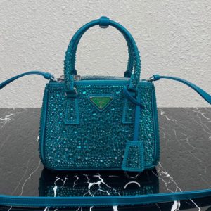 Replica Prada 1BA906 Prada Galleria satin mini-bag with crystals