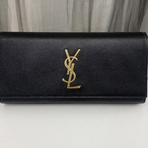 Replica Saint Laurent 326079 YSL Clutch in Black Leather