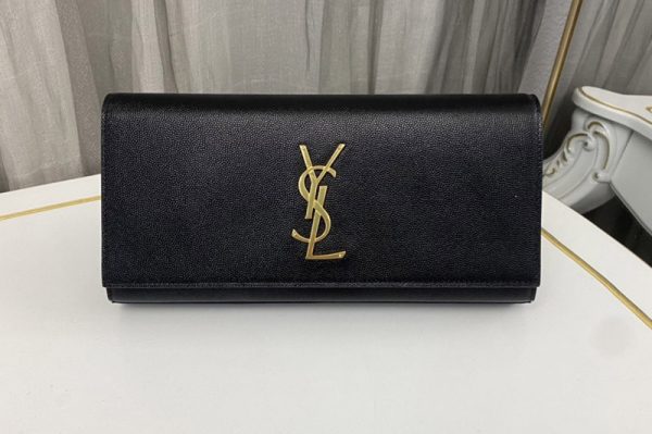 Replica Saint Laurent 326079 YSL Clutch in Black Leather