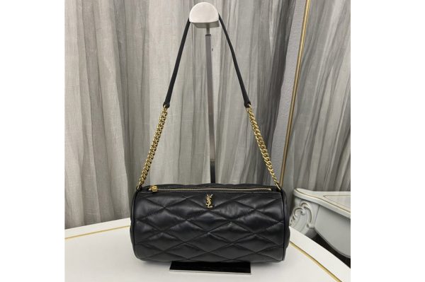 Replica Saint Laurent 712706 YSL SADE SMALL TUBE BAG IN Black QUILTED LAMBSKIN