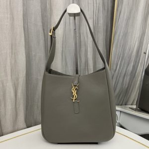 Replica Saint Laurent 713938 YSL LE 5 A 7 SOFT SMALL IN Grey SMOOTH LEATHER