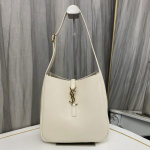 Replica Saint Laurent 713938 YSL LE 5 A 7 SOFT SMALL IN White SMOOTH LEATHER