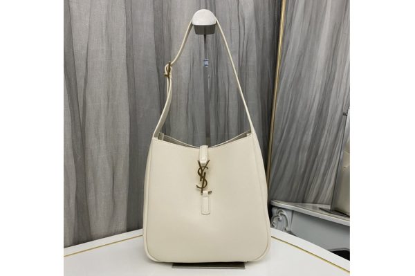 Replica Saint Laurent 713938 YSL LE 5 A 7 SOFT SMALL IN White SMOOTH LEATHER