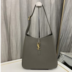 Replica Saint Laurent 713939 YSL LE 5 A 7 SOFT SMALL Bag IN Grey SMOOTH LEATHER