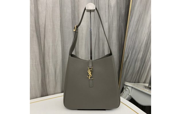 Replica Saint Laurent 713939 YSL LE 5 A 7 SOFT SMALL Bag IN Grey SMOOTH LEATHER