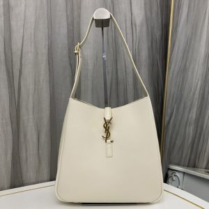 Replica Saint Laurent 713939 YSL LE 5 A 7 SOFT SMALL Bag IN White SMOOTH LEATHER