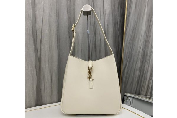 Replica Saint Laurent 713939 YSL LE 5 A 7 SOFT SMALL Bag IN White SMOOTH LEATHER