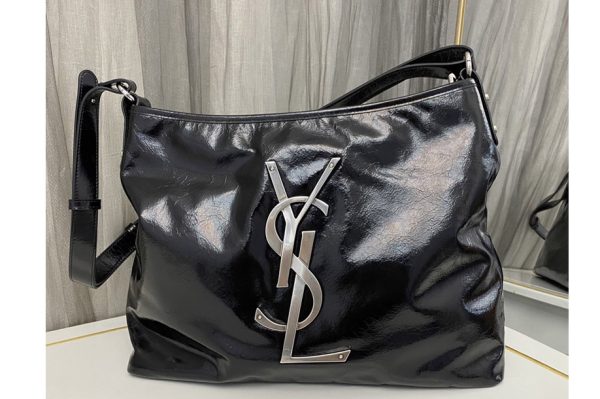 Replica Saint Laurent 713968 YSL hobo Bag IN Black SMOOTH LEATHER