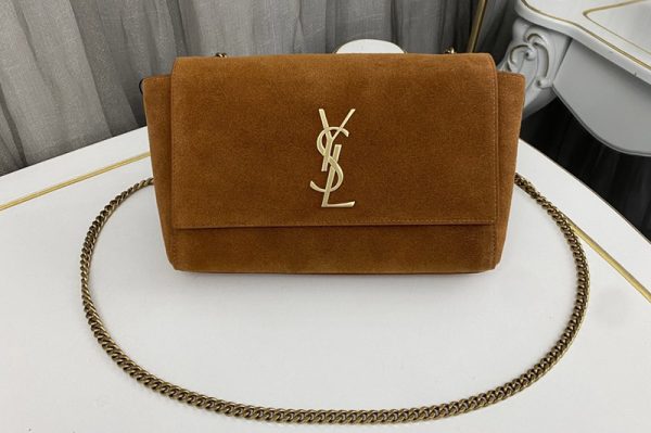 Replica Saint Laurent 721250 YSL Kate Small SUPPLE/REVERSIBLE Chain bag in Brown Suede and Leather