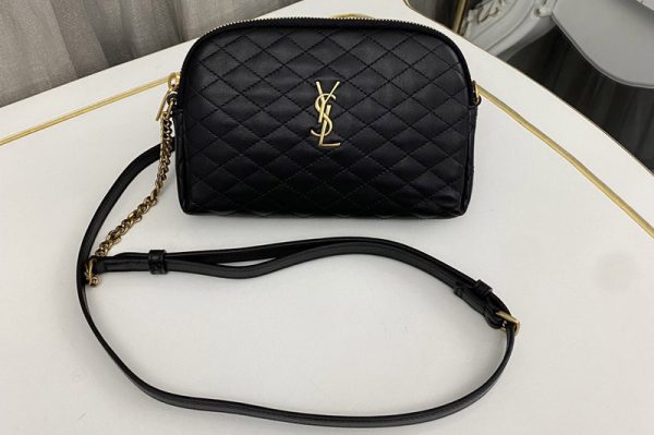 Replica Saint Laurent 733667 YSL GABY CHAIN POUCH IN Black QUILTED LAMBSKIN