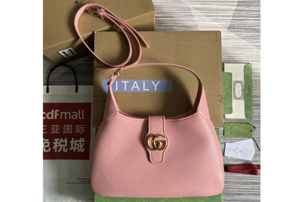 Replica Gucci ‎726274 Aphrodite medium shoulder bag in Pink soft leather