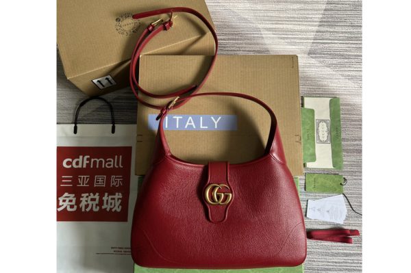 Replica Gucci ‎726274 Aphrodite medium shoulder bag in Red soft leather