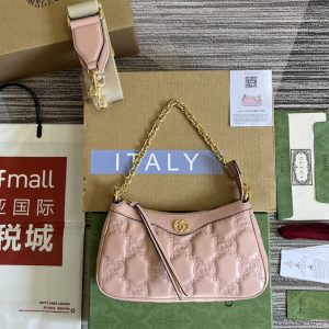 Replica Gucci ‎735049 ‎‎‎‎GG Matelassé handbag in Pink GG Matelassé leather