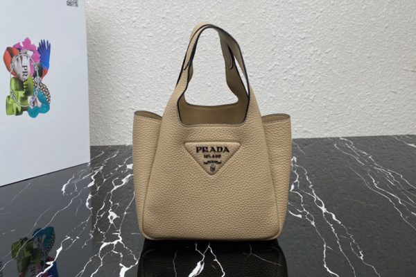 Replica Prada 1BA349 Leather mini bag in Apricot Togo Leather