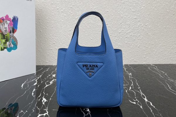 Replica Prada 1BA349 Leather mini bag in Blue Togo Leather