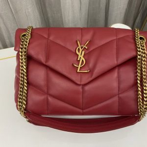 Replica Saint Laurent 577476 YSL LOULOU PUFFER SMALL BAG IN Red QUILTED LAMBSKIN