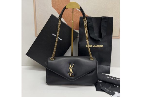 Replica Saint Laurent 734153 CALYPSO Bag IN Black LAMBSKIN