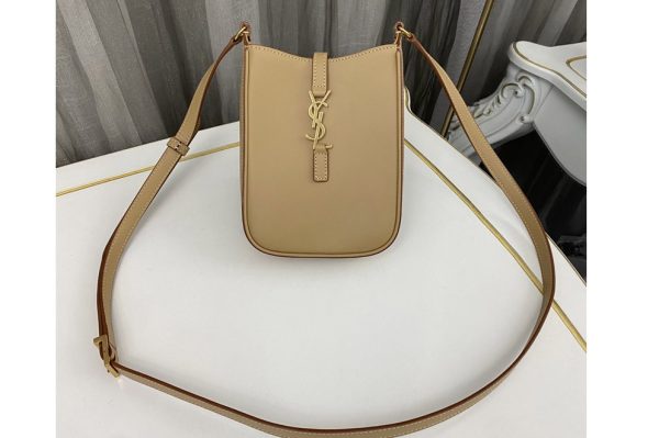 Replica Saint Laurent 735214 LE 5 À 7 MINI VERTICAL bag IN Brown VEGETABLE-TANNED LEATHER