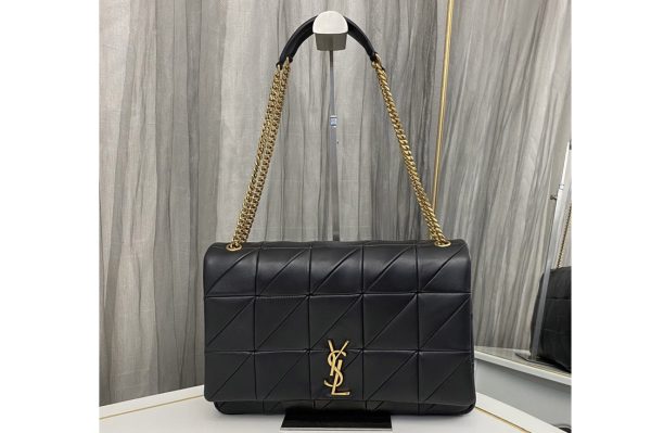 Replica Saint Laurent 761908 YSL JAMIE LARGE bag IN Black LAMBSKIN